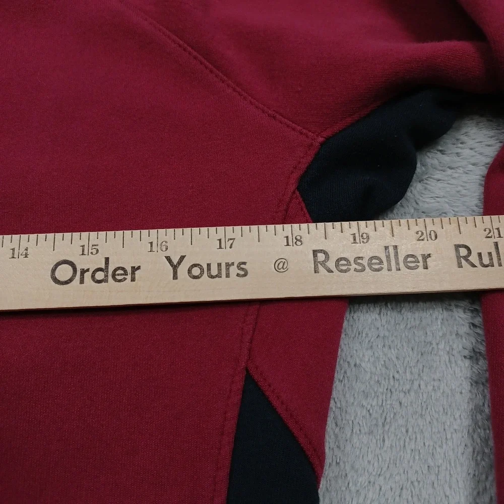 Nike Jacket Womens Medium Red Dri Fit Hooded Full Zip Casual